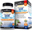 Saw Palmetto pentru bărbaţi cu extract de scoarţă de Pygeum şi Beta-Sitosterol - Susţine funcţia prostată de sănătate şi prostată sănătoasă - Promovează sănătatea urinară şi fluxul urinar normal - non-GOM gluten gratuit 60 Ct