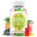 Gume supliment de magneziu de potasiu, Gume de potasiu pentru adulți Copii, Glicinat de magneziu de mare absorbție pentru Crampi Leg & Immune Health, Sugar-Free, Aroma mixta Vegan, 60 Conte