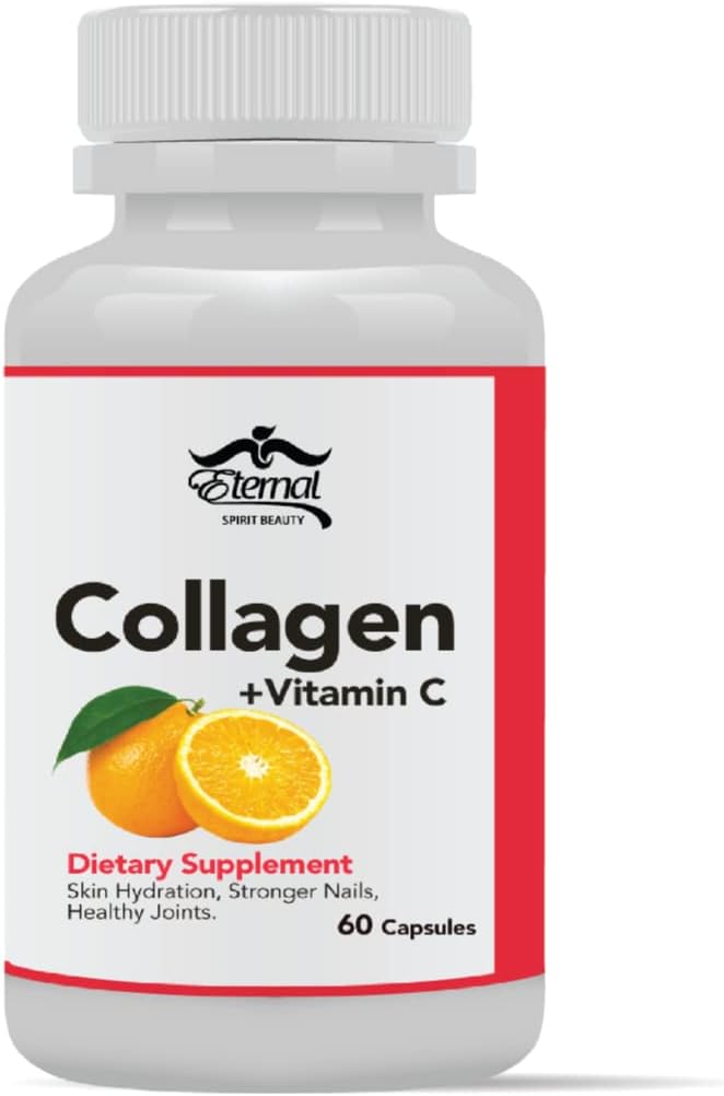 Eternal- Colageno Hidrolizado Con Vitamina C - Colageno Natural para La Cara Y Piel- 60 capsulas