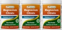 Cel mai bun Naturals Citrate de magneziu pulbere 1 lira (1 LB (Pachet de 3))