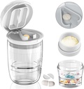 White-1 Pill Splitter și Cutter, Crushes tablete, vitamine, lama de oțel inoxidabil, Cupa de băut detașabil