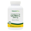 Naturas Plus Ultra C W/Rose HIPS, Se sustine eliberat - 2000 mg, 90 comprimate vegetariene - Suport imun potenta maxima, Antioxidant - Aparare gratuita - Gluten-Free - 90 Serviri