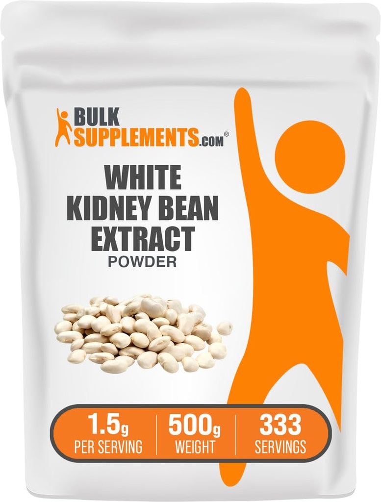 vracSupplements.com Pulbere de extract de fasole albă - White Rinichi Bean pulbere - Supliment vegetal - Gluten gratuit, 1,5 g per Serving, 500g (1.1 lbs) (Pachet de 1)