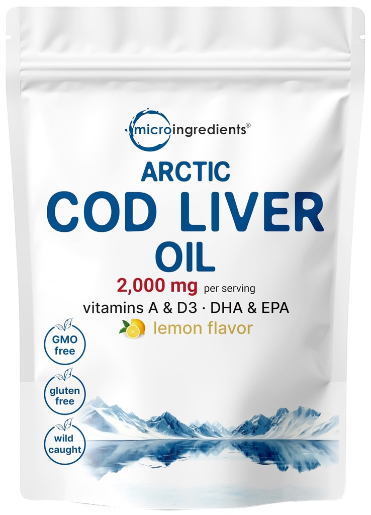 Cod Ulei de ficat 2.000 mg per servire, 360 Softgels 