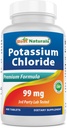 Cele mai bune naturale Clorura de potasiu Suplimentul 99mg 400 comprimate - 3rd Party Lab testat