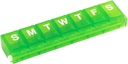 EZY DOSE Săptămânal (7-Ziua) Planificator Pilula, Caz Medicina, Cutie Organizator Vitamina, Compartimente de blocare mici pentru a asigura prescriptie medicamentatie si preveni Accidental Spulling, Verde