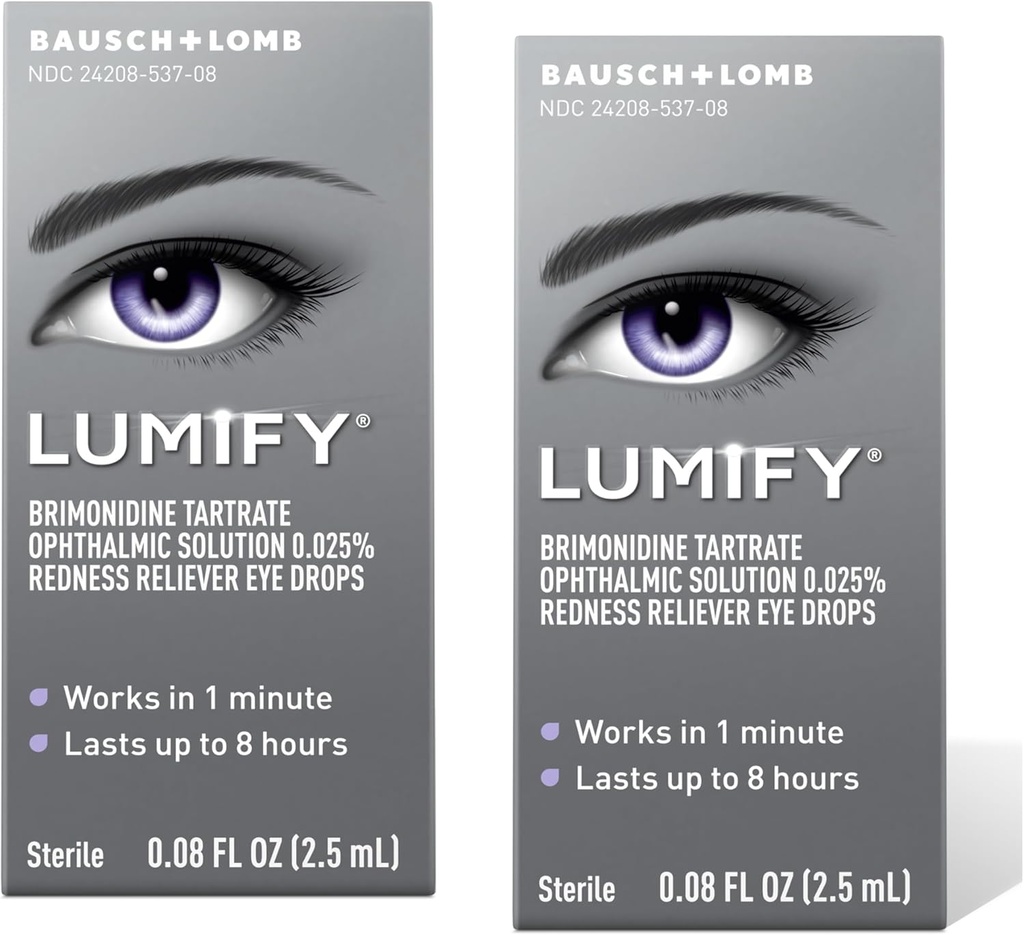 LUMIFY Redness Reliever Eye Drops 0.08 fl oz (2,5 ml) Ambalaj cu 2 doze