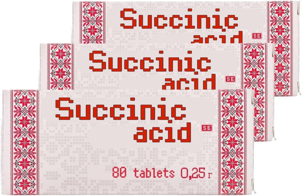 3 x Acid succinic Acid chihlimbar 80 comprimate 