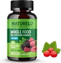 NATURLO Întreaga alimente vitamine gume pentru adulți - Guma de mestecat Multivitamine pentru bărbați și femei - 120 Vegan Gumies