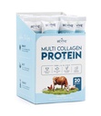Multi Colagen Pachete cu pulbere de proteine - Tipurile I, II, III, V & X - Hidrolized Grass Fed Bovine, Pește sălbatic prins, & Free-Range Chicken & Eggshell Collagen. Non-OMG, Halal, (10g fiecare, 20 Pachete)