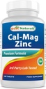 #1 CAL MAG ZINC by Best Naturals - Essential Mineral Complex - Producted in a USA based GMP Certified Facility and Third Party Tested for Puritate. Garantat!!, 180 comprimate