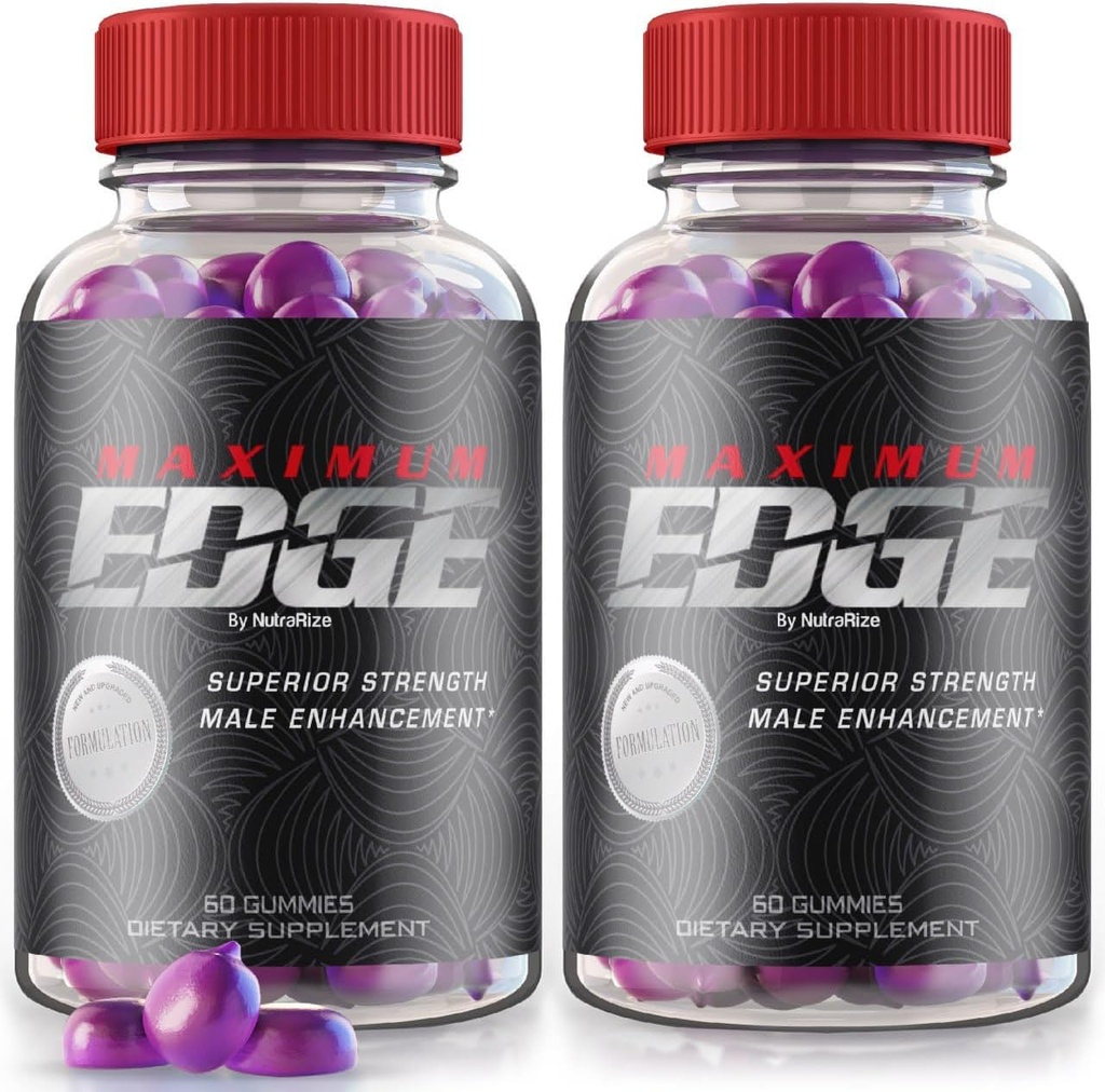 (2 ambalaj) Margine maxima de gume masculine - Supliment maxim de margine pentru barbati, O formula zilnica pentru wellness global si performanta maxima de varf, Formula maxima de extra rezistenta Edge, Recenzii maxime (120 gume)