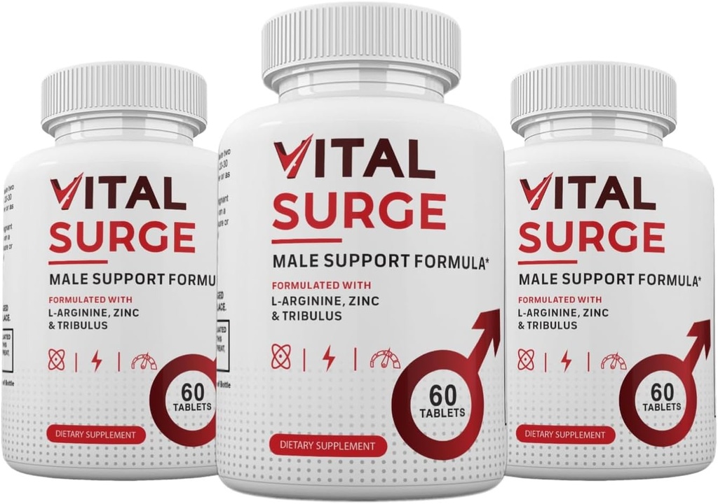 Zonata (3 ambalaj) Pastile pentru operatii vitale, Vital Surge Supplement masculin Formula avansată, 180 Conte