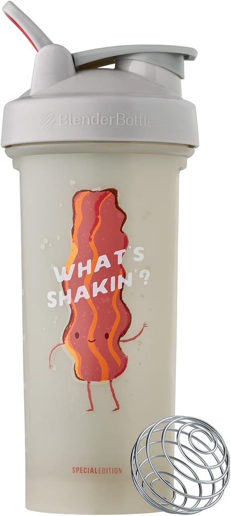BlenderBottle Just for Fun Classic V2 Shaker Bottle Perfect pentru Shake-uri de proteine și antrenament pre, 28-Ounce, What's Shakin'