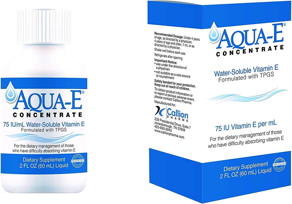 Aqua-E concentrat 75 UI/ml, 60 ml Flacon, apă-Soluble lichid Vitamina E