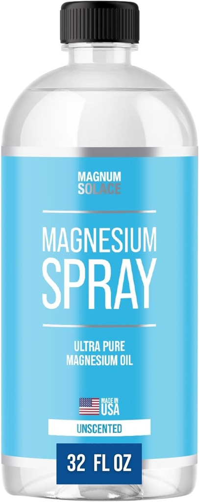 Spray de magneziu - Big 32 oz Grad USP Spray de ulei de magneziu pur - Made in USA Din 2008