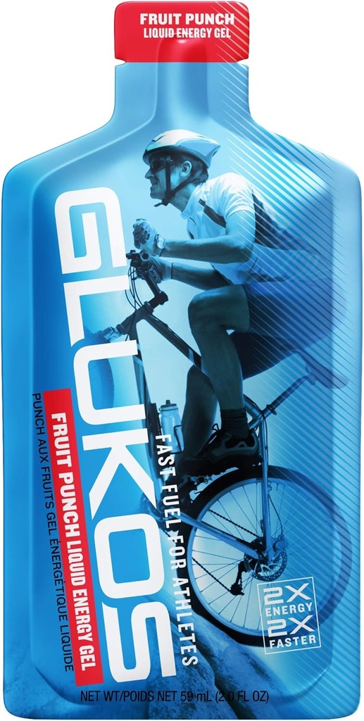 Geluri de energie Glukos pentru runners 2oz Packets, Geluri de rulare cu electroliti, Tava de 12 conte