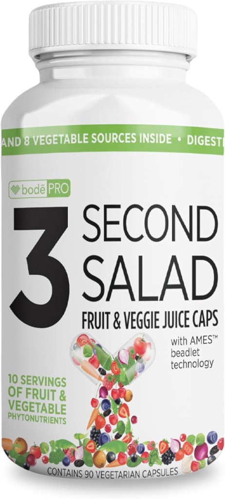BODENOx Bode Pro 3 a doua salata de fructe Phytonutrient bogat și Veggie Supliment, Antioxidant și Digestive Enzyme Formula 