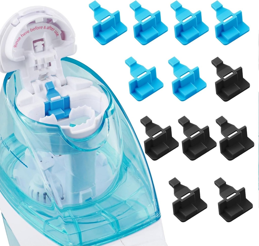 Silicon de apă sărată Poduri Refills Accesorii compatibile cu Nasal Nasal Nasal Nasal Sistemul de irigare Nasal Nasal - Salvați capsulele de apă sărată pentru funcționarea ușoară (6 negru + 6 albastru), nomal