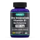 VANI 500MG Benfotiamină cu B1, 5X timp Fat şi apă Solubil Tiamină B1 Suplimentul de terţă parte testat, nr Gluten (120 capsule)
