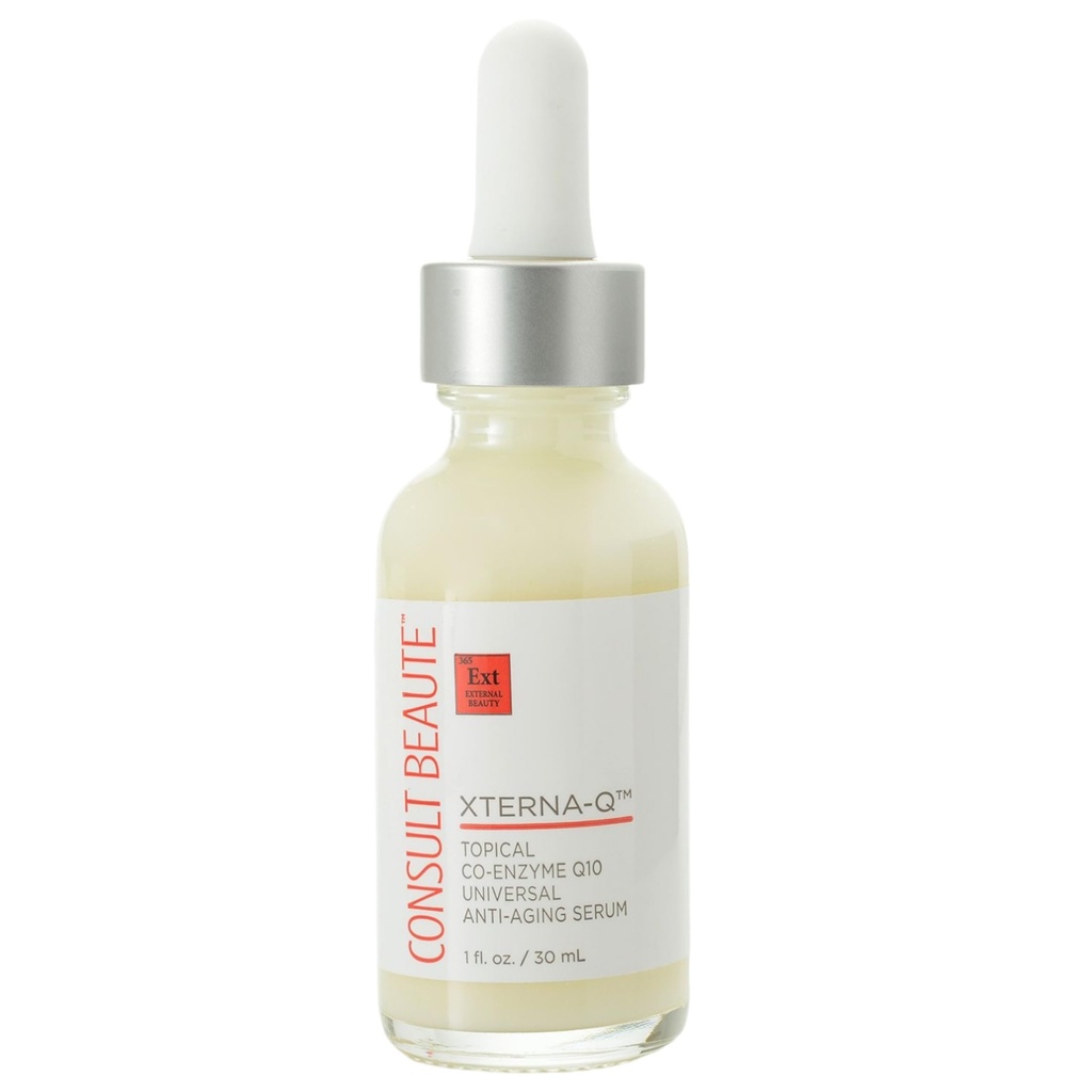 Consulta Beaute XTERNA-Q COENzyme Q10 Anti-Aging Ser pentru Face and Neck, Smoothing CoQ10 Peptides, Bergamot Fruit Oil, Antioxidant Skin Care 1 Fl. Oz.