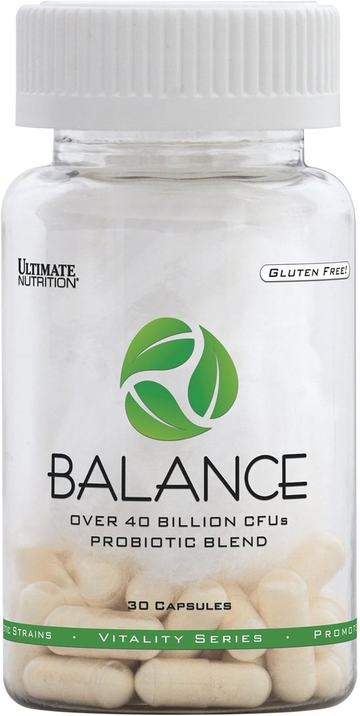 Ultimul echilibru nutriție Probiotic pentru femei și bărbați - 40 Miliarde CFU 9 Tulpini, 30 Capsule vegetale, promovează activitatea antioxidant, gluten gratuit, non-GMO, 30 zile de aprovizionare