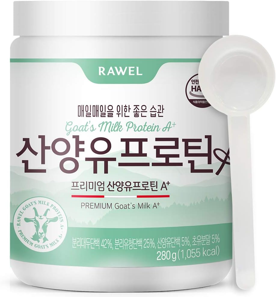 Praf de proteine din lapte al lui Ravel Premium Capra A+ (9,87oz) / Înaltă în proteine pentru a sprijini creșterea/Suporturile Sănătatea și Digestia/Izolatul de proteine din alge (WPI)