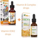 Complexul de vitamine B scade + Vitamina Vegană D3 K2 picături