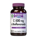 Bluebonnet Nutrition C-500 mg Plus Bioflavonoids Caplets, Vitamina C 500 mg, Citrus Bioflavonoids 250 mg, pentru Immune Health, Soy Free, Gluten Free, Non-GMO, Kosher, Dairy Free, Vegan, 180 Caplets