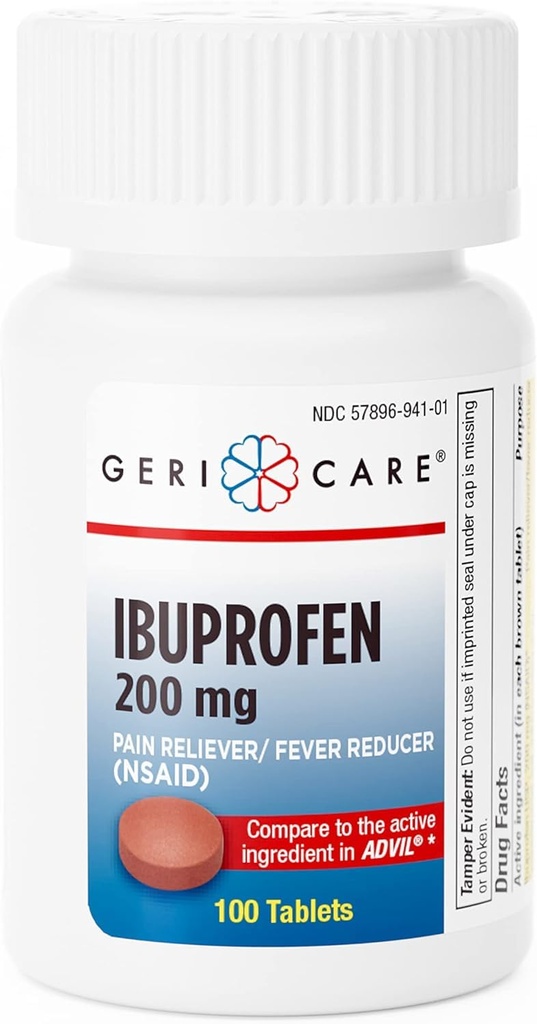 GeriCare Ibuprofen 200mg Durere Relieiver și Reducere Febră 