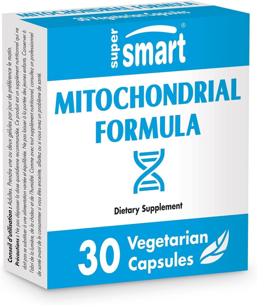 SuperSmart - Formula mitocondrială (Formulă avansată) - cu PQQQ, acid R-Lipoic, acetil-L-Carnitină - Supliment mitocondrial 