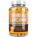 DACHA Tumeric Curcumin Supliment - 2250 mg Suplimente de sprijin comun Turmeric cu Black Pepper Ginger 95% Curcuminoide Capsule