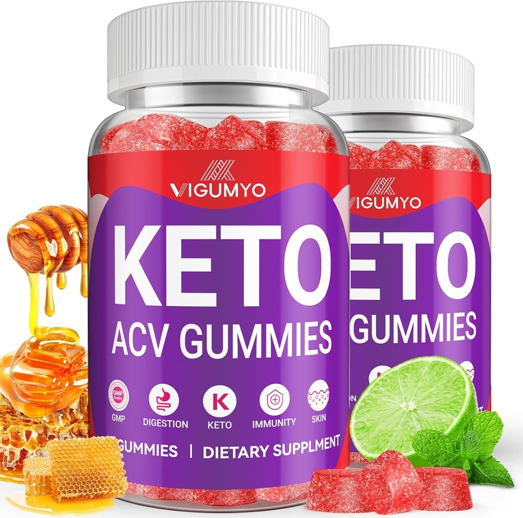 Keto ACV Gummies 1500MG Keto Apple Cidru Oţet Formulat cu rodie Beet Juice Powder B12 Vegan Non OMG 120 Gume