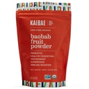 KAIBAE Premium Organic Baobab Powder I Prebiotic Gut Health, Intermittent Fasting, Imunitate, Hidratare 