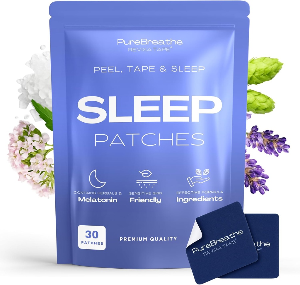 Patch-uri de somn Premium pentru adulți - 30 Pack - Extra Putere Melatonina patch-uri cu L-Theanin & Ashwagandha - Patch de dormit pentru nopți odihnitoare, piele-prietenos și confortabil - Fast-Action, lung-Lastting