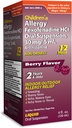 TARO 12HR Alergie Ajutor antihistaminic non-drowsy lichid, aroma Berry, alcool-free, Dye-Free & Sugar Free, HCl Fexofenadină (4 oz)