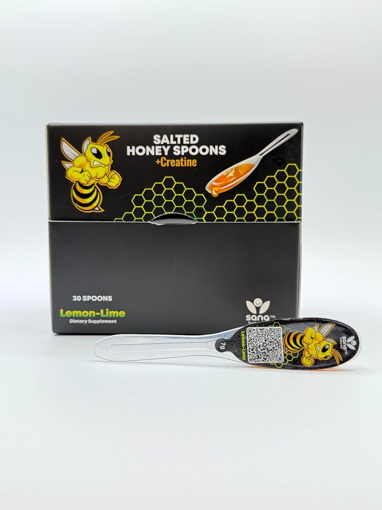 Sana Naturals Salted Honey Spoon + Creatine (30 linguri, lămâie)