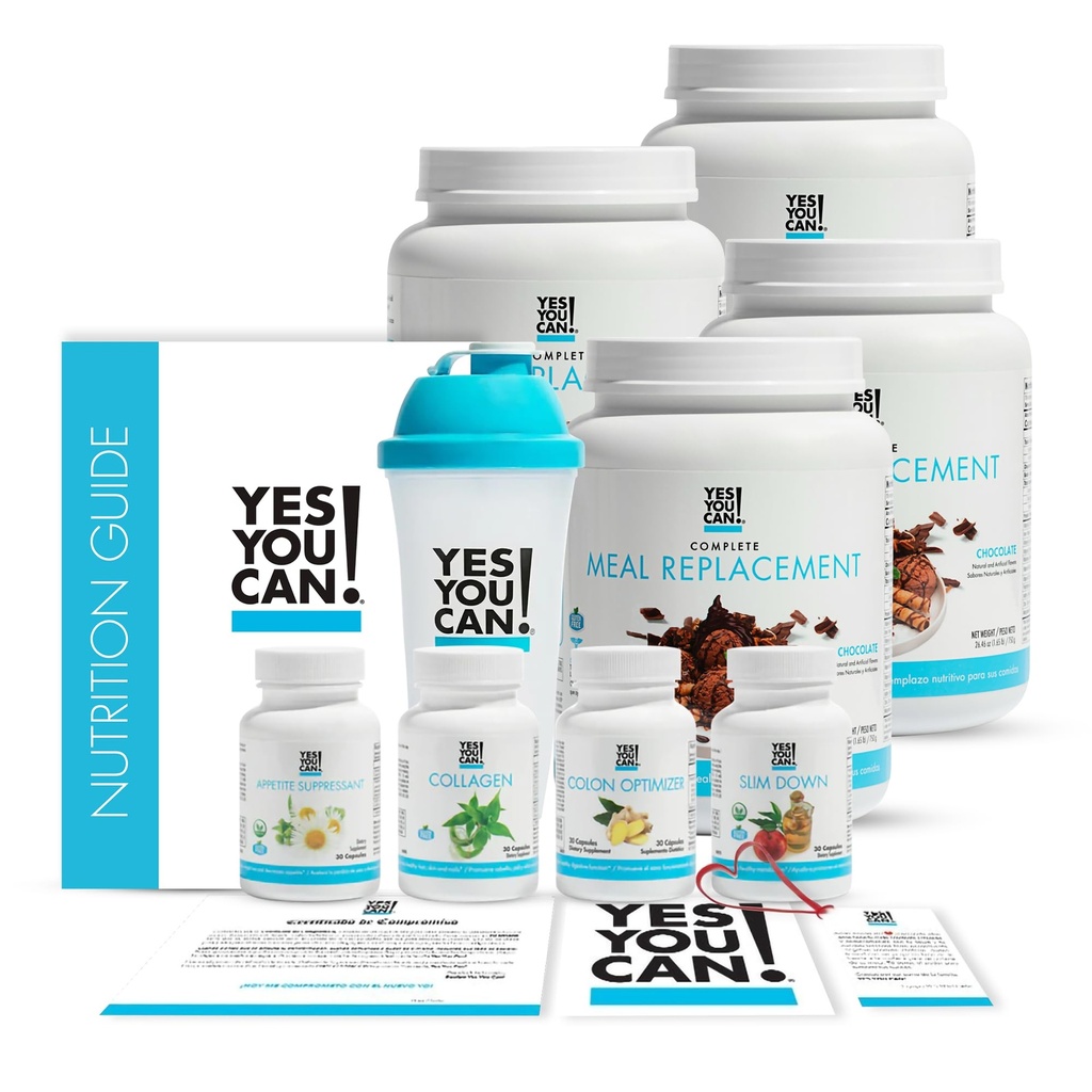 Ba da, poţi! Kit de transformare Înlocuirea completă a mesei - conține pulbere de schimb de masă Shake și suplimente de înlocuire de masă naturale, mese nutritive sănătoase de înlocuire (Cocolat - 60 Serviri)