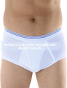 Wearever Incontinence Underwear for Men - Reusable & Washable Men's Bladder Control Briefs with Regular Absorbency - Leak Proof Underwear 150 ml (Single Pair) (White) (3XL) (Waist 46-48)