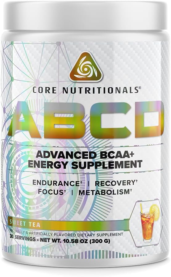 Central Nutritionals Platinum ABCD Advanced BCAA Energy Supplement, Îmbunătățește rezistenta, recuperare, și Focus 30 Servings (Ceai dulce)