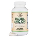 Aminoacidi esenţiali - 1 gram per pulbere de servire amestec de toate 9 Aminos esenţiale (EAA) şi toate aminos ramificat-lanc (BCAA) (Leucină, Izoleucină, valină) 225 capsule, gluten gratuit de lemn dublu
