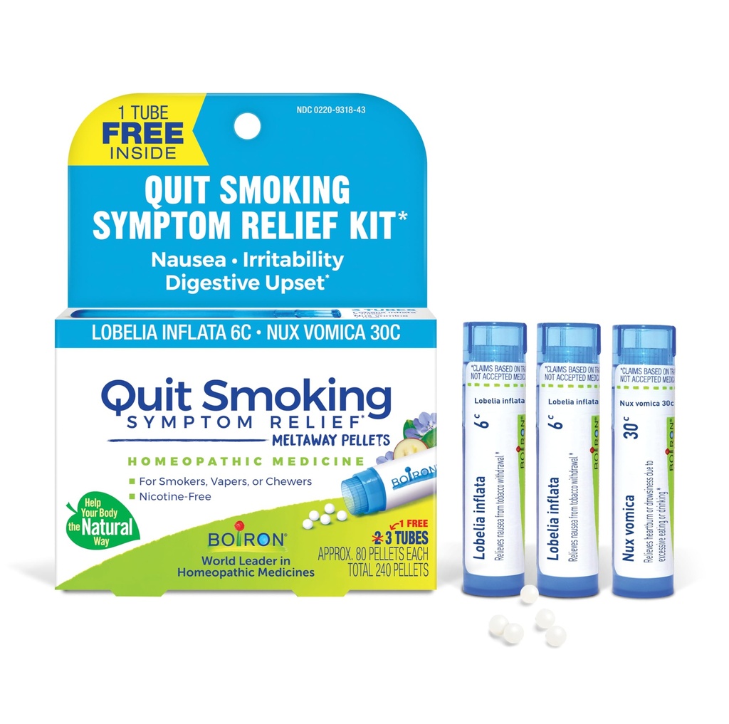 Boiron renuntat la fumat Kit de ajutorare pentru simptome de nicotină de la fumat, Vaping, sau Chewing 