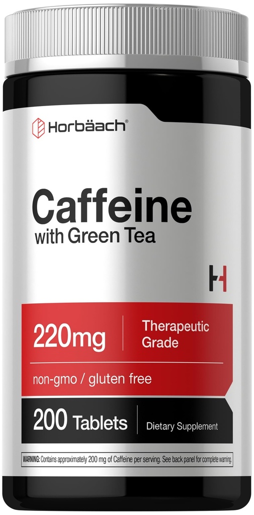 Horbäach Caffeine Pastile de 200 mg cu ceai verde 
