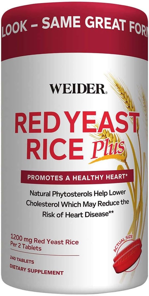 Weider Red Yeast Rice Plus 1200 mg, 240 comprimate