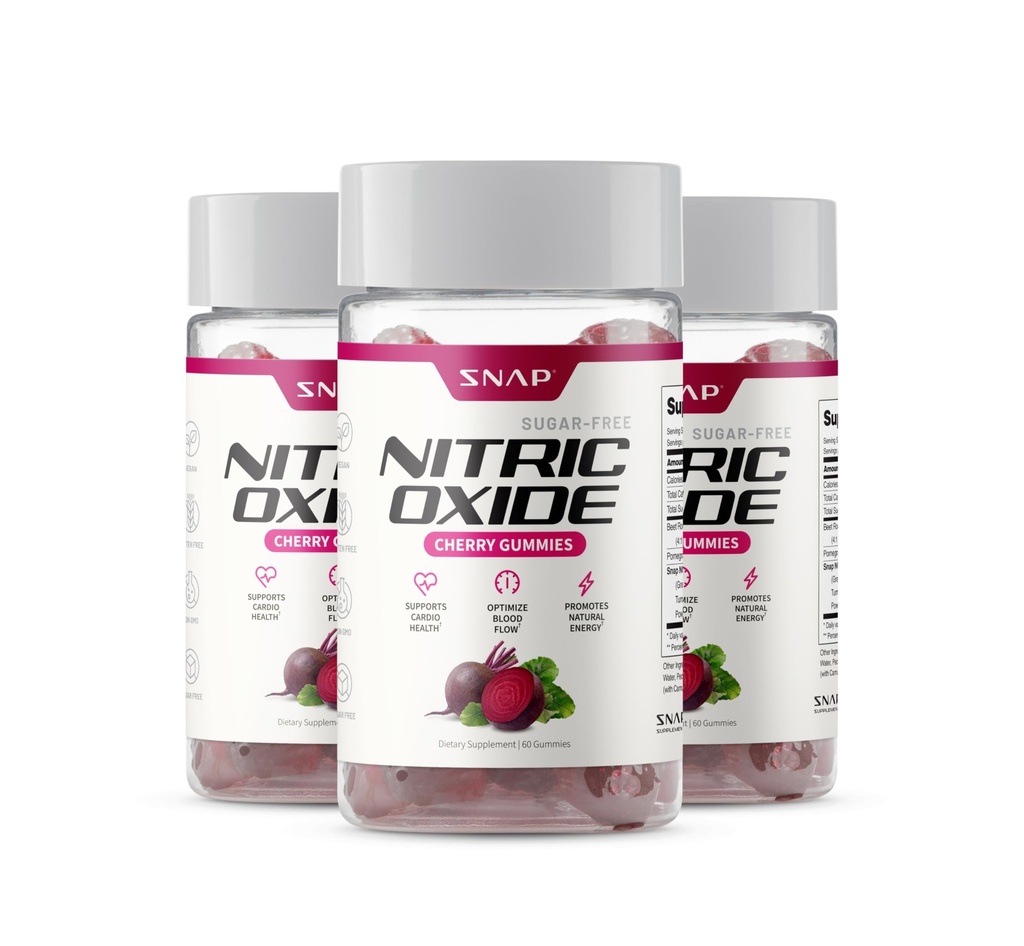 Snap Suplimente Oxid nitric de sfeclă Root Gumies - Suport circulatie sanatoasa sange,180 Gumies
