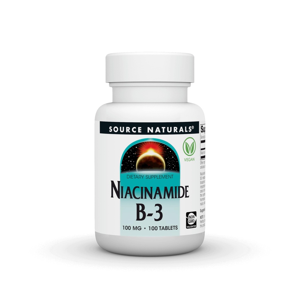 Naturals Sursa Niacinamida B-3, 100 mg Supliment alimentar - 100 comprimate