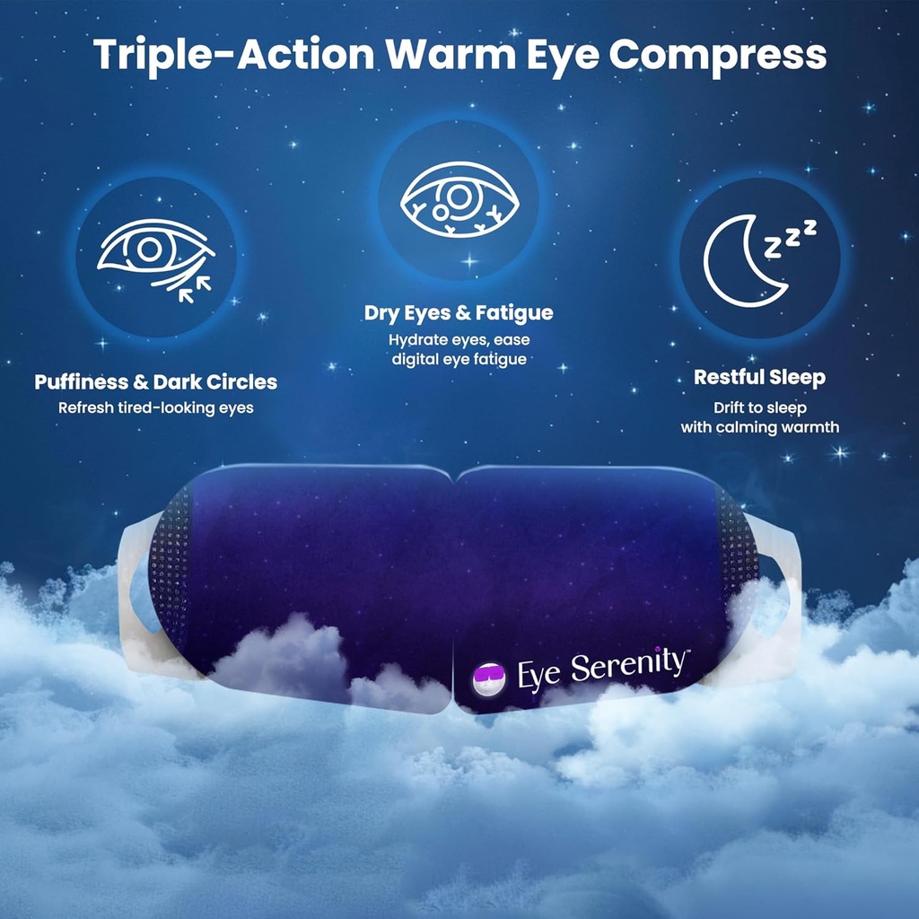Masca Steam Eye Self-Heating Cald Compress for Dry Eye, Rapid Relief for Stye, Puffy Sensibile Eyes - Masca de căldură umed pentru somn, 15 Pack