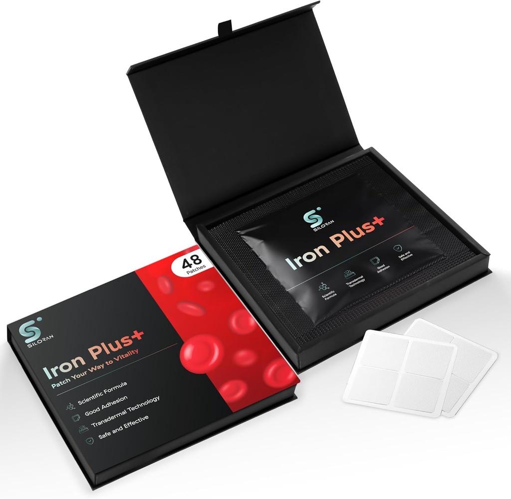 Iron Plus Patch (48 Days Supply) - Iron Patches for Women and Men